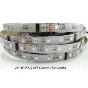 DMX512 Rgb LED Strip 24v 60led/m,ip65 silicone glue coating