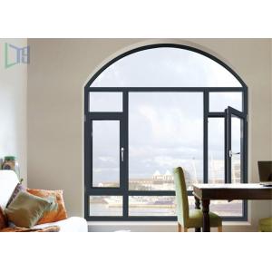 A Rated Storm Impact Arched Aluminium Windows , Soundproof Aluminium Curved Windows