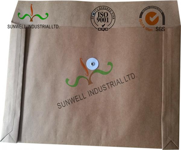 Quality Kraft Paper Custom Printed Business Envelopes With String Closure Accordion Shape for sale