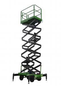 China 14 Meters Mobile Scissor Lift Hydraulic Man Lift Aerial Work Platform 500Kg Loading Capacity wholesale