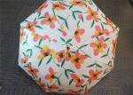 China Auto Open 3 Fold Umbrella Travel Use With Flower Patterns Layer And Handle wholesale